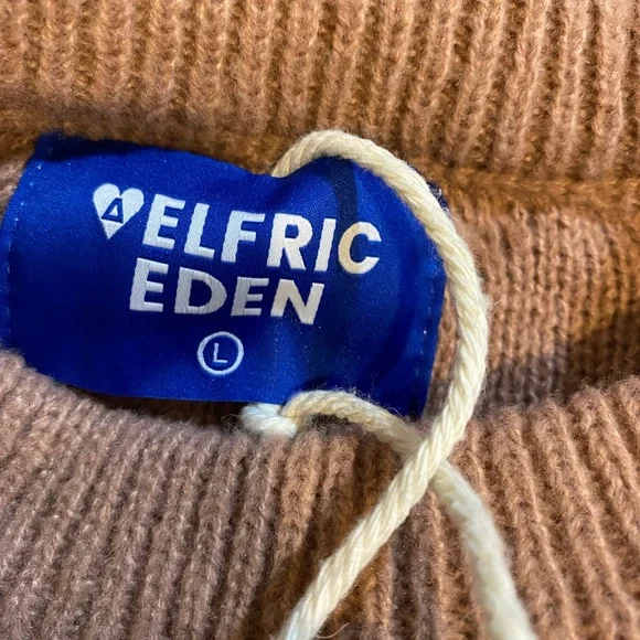 NWT Aelfric Eden Cable Knit Crewneck Sweater - Pink Mauve - Picture 8 of 9